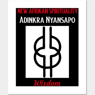 Adinkra Symbol Nyansapo representing Wisdom Posters and Art